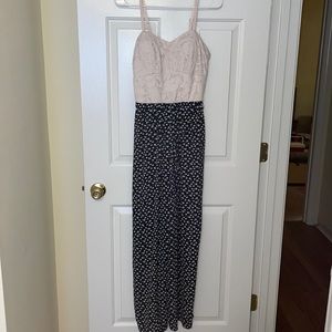 Kohls white and blue romper